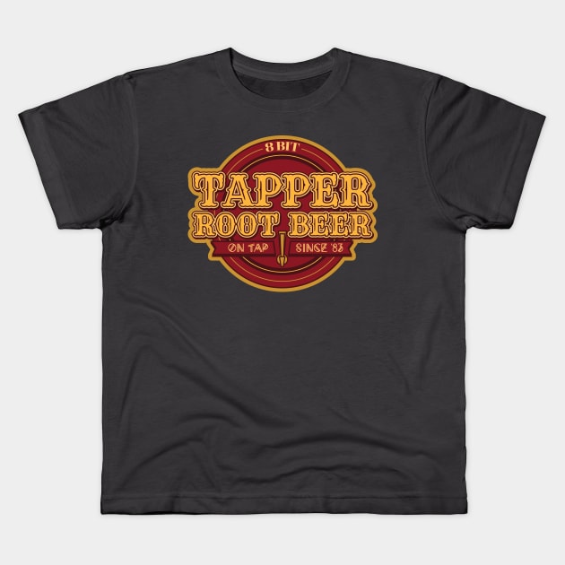 Tapper's 8 Bit Rootbeer Kids T-Shirt by DeepDiveThreads